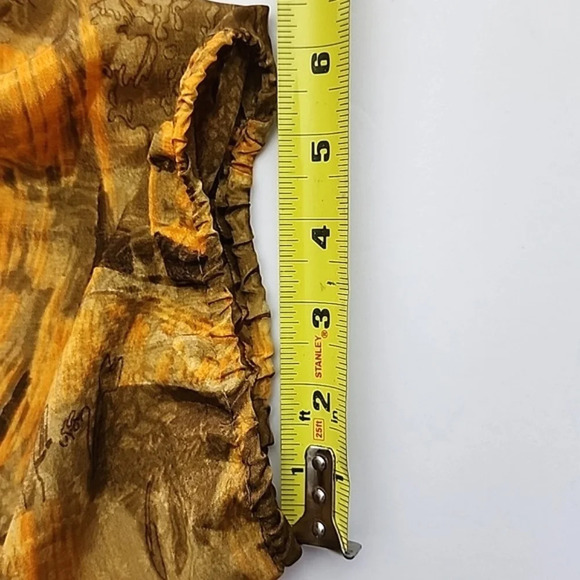 Lombok Romper Semi Sheer Onesie Boho  Stretch Orange Brown Size Small/Medium - Picture 13 of 13